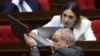 Armenia - Prime Minister Nikol Pashinian and Justice Minister Srbuhi Galian attend a session of the Armenian parliament, Yerevan, November 12, 2024.
