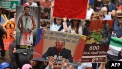 Акція протесту проти військових дій Путіна у Сирії. Австралія, Сідней, 11 жовтня 2015 року