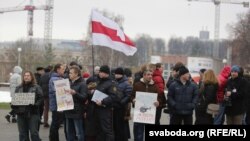 Удзельнікі акцыі 30 студзеня