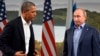 Президент США Барак Обама і очільник Росії Володимир Путін під час двосторонньої зустрічі на полях саміту G8 у Північній Ірландії. Велика Британія, 17 червня 2013 року