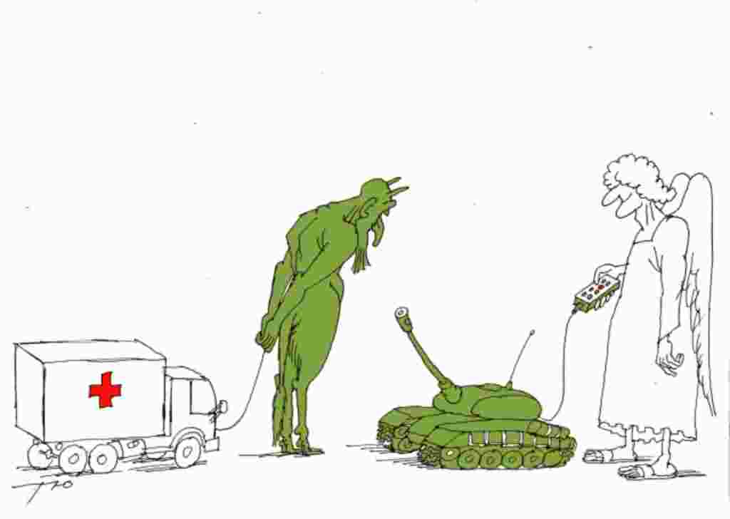 Карикатура, що посіла третє місце у конкурсі «Диявольська бензоколонка» Сергія Тюніна (Москва)