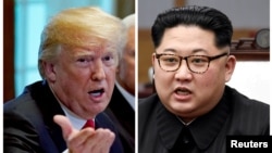 Президент США Дональд Трамп і лідер КНДР Кім Чен Ин