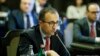 Armenia -- Health Minister Arsen Torosian speaks at a meeting of a task force coordinating the Armenian government's response to coronavirus outbreak, Yerevan, April 27, 2020.
