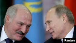 Аляксандар Лукашэнка і Ўладзімер Пуцін