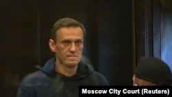 Алексей Навальный на слушании в суде. Москва, 2 февраля 2021 года.