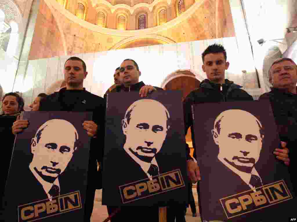 Srbija - Ruski premijer Vladimir Putin posjetio je Beograd, 23.03.2011. Foto: AFP / Aleksandar Stanković
