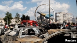 Vinița, centrul Ucrainei, 14 iulie 2022. Cel puțin 23 de oameni, inclusiv trei copii, au murit în atacul lansat de Rusia din Marea Neagră.