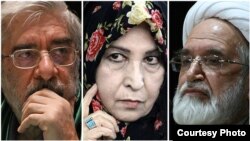 میرحسین موسوی، زهرا رهنورد و مهدی کروبی از بهمن ۸۹ تاکنون بدون محاکمه در حصر خانگی به سر می‌برند.