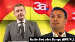 Лидерите на ВМРО-ДПМНЕ и на СДСМ, Христијан Мицкоски и Зоран Заев