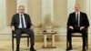 UAE - Armenian Prime Minister Nikol Pashinian and Azerbaijani President Ilham Aliyev meet in Abu Dhabi, July 10, 2025.