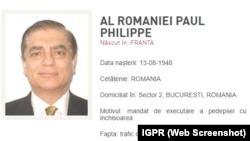 Al României Paul a fost dat în urmărire internațională de autoritățile din România după condamnarea sa.