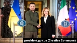Президент України Володимир Зеленський і прем’єр-міністерка Італії Джорджа Мелоні. Рим, 10 жовтня 2024 року. Архівне фото