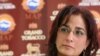 Armenia -- Arpi Vardanian speaking at a press-conference in Yerevan. 07 Oct., 2009