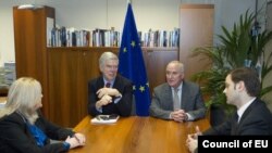 Šefovi pregovaračkih timova Kosova i Srbije, Edita Tahiri i Borko Stefanović u Briselu