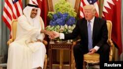 دیدار دونالد ترامپ و امیر قطر در ریاض (عکس از آرشیو)