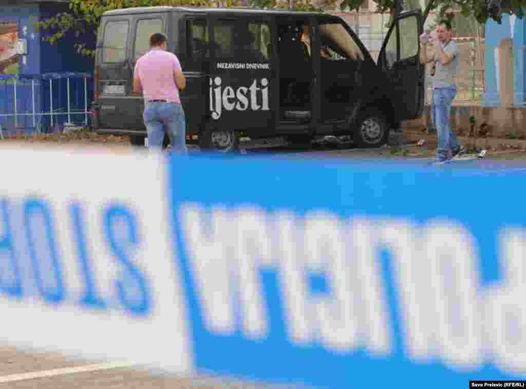 Crna Gora - Napadnuto vozilo lista ¨Vijesti¨, Podgorica, 27.08.2011.