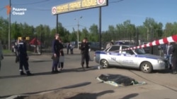Видео с места массовой драки в Москве