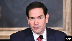 U.S. Secretary of State Marco Rubio speaks during a peace agreement signing ceremony between the Democratic Republic of Congo Foreign and Rwanda in Washington, June 27, 2025. 