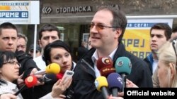 Кандидатот за градоначалник на Центар од „Сојузот за иднината“ Андреј Жерновски.