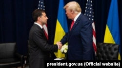 Президент України Володимир Зеленський та президент США Дональд Трамп. Нью-Йорк, 25 вересня 2019 року