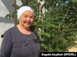 «Munaý etrabynyň graždan inisiatiwasy» jemgyýetçilik birleşiginiň başlygy Raýhan Daribaýewa. Mangystau oblasty, 2021-nji ýylyň 13-nji maýy.