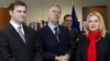 Borislav Stefanović i Edita Tahiri sa posrednikom EU Robertom Kuperom na pregovorima u Briselu - iz arhive
